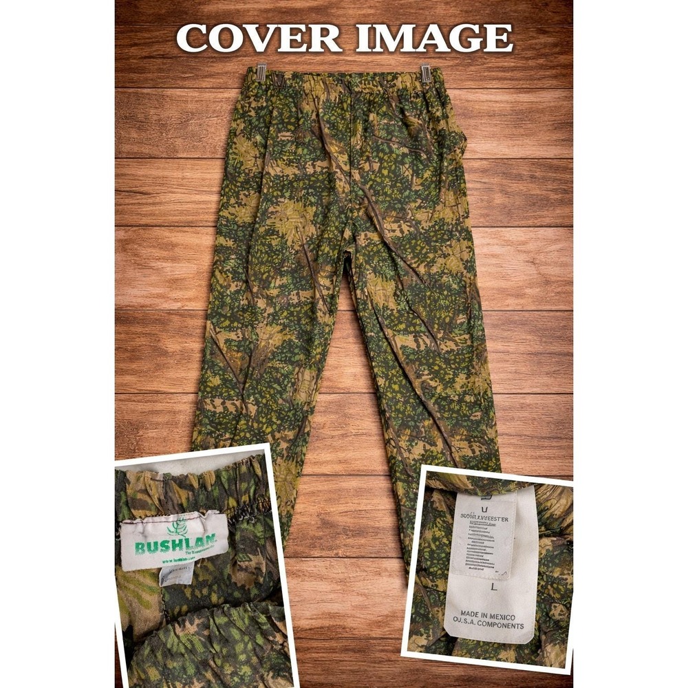 Vintage Bushlan Camo Pants Mens L Hunting South Texas Cotton USA‎